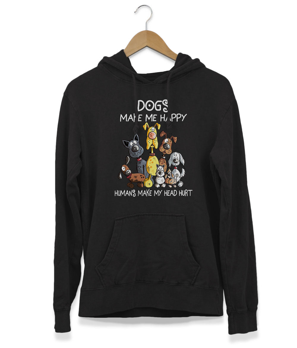 Dogs Make Me Happy Hoodie (Unisex)