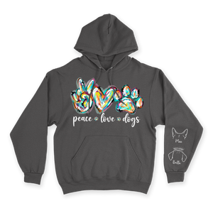 Peace, Love & Dogs - Custom Hoodie