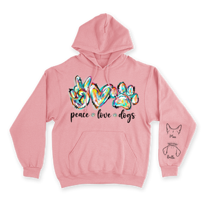 Peace, Love & Dogs - Custom Hoodie