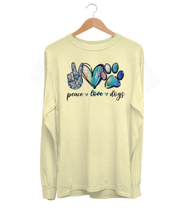 Peace, Love & Dogs Long Sleeve (Unisex)